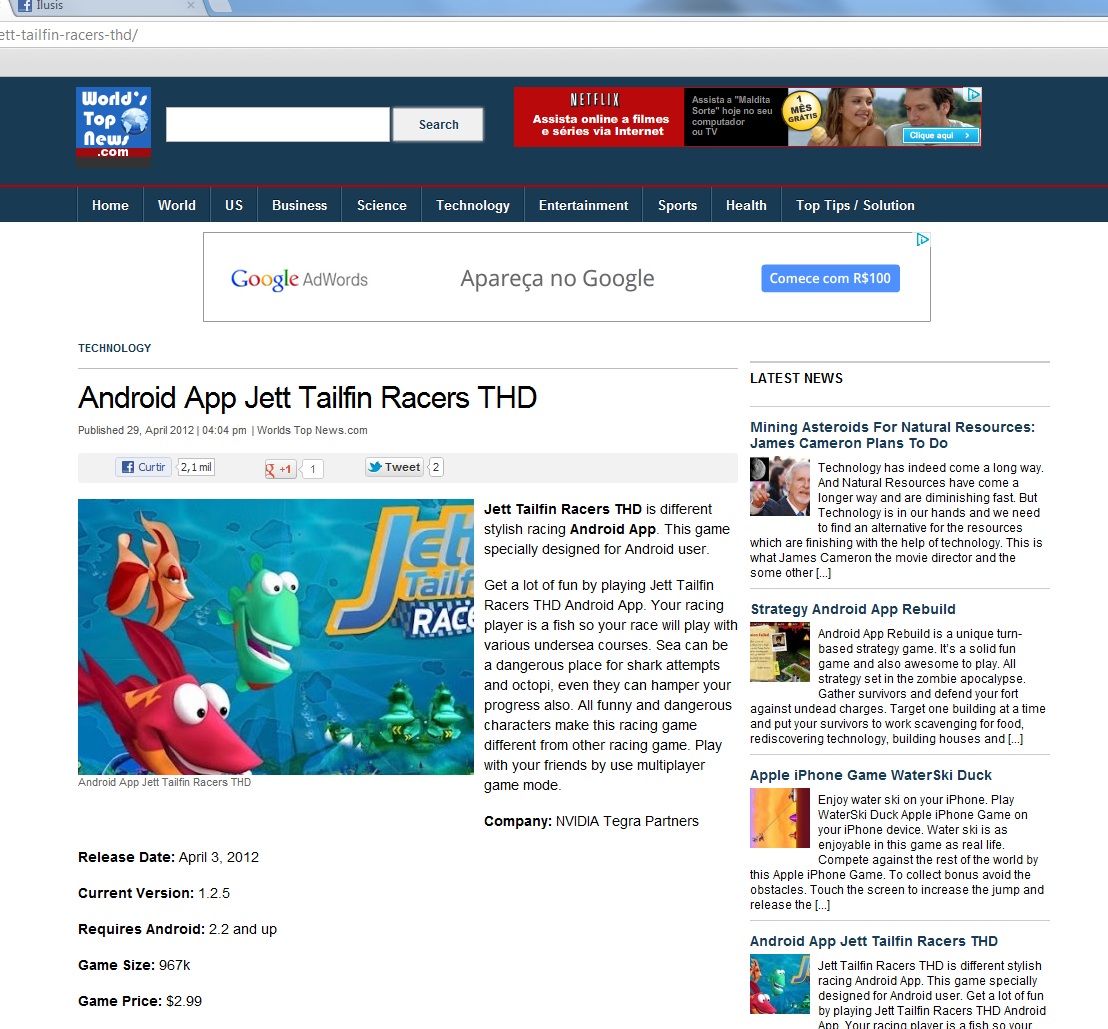 Jett featured on World Top News!