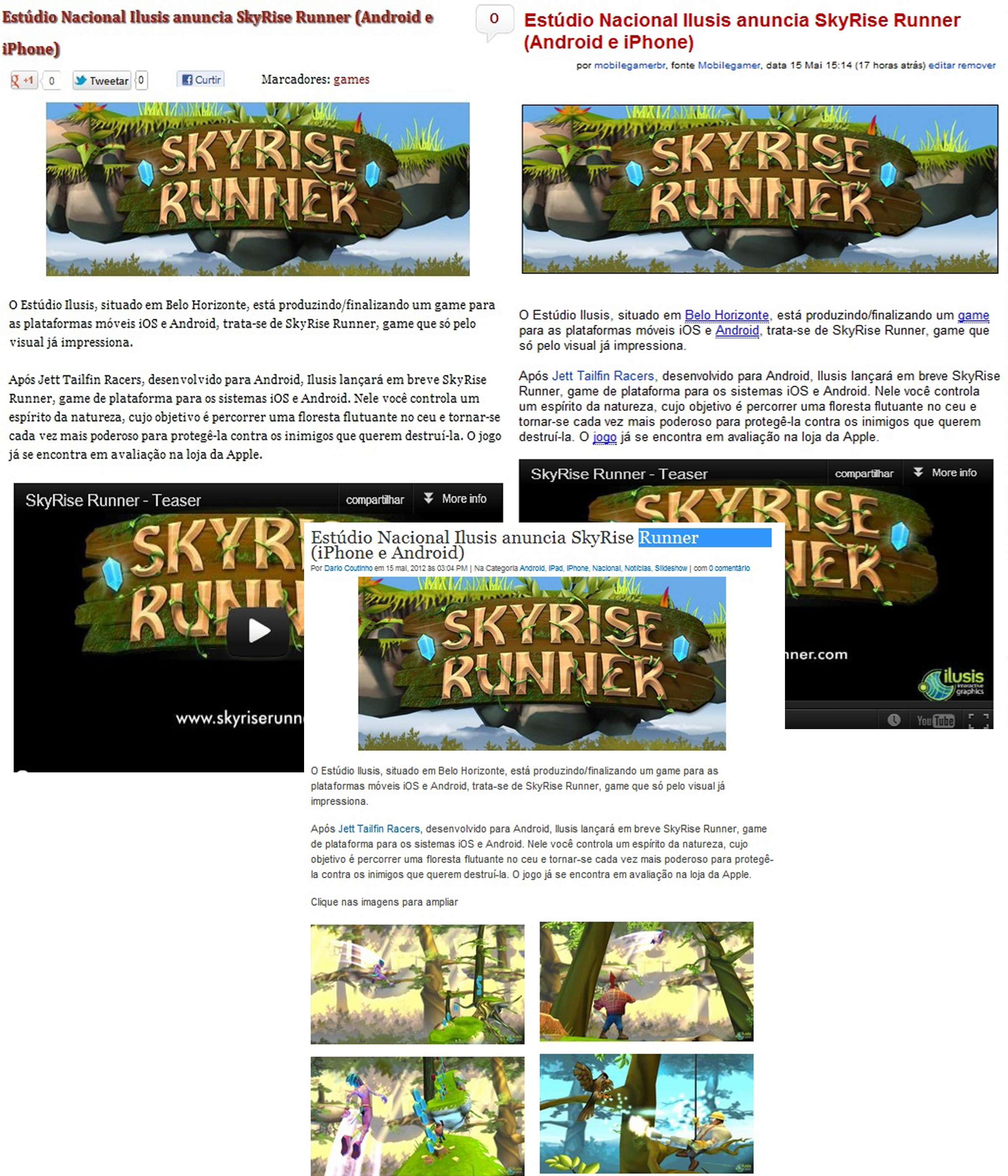 SkyRise Runner promoted on a few websites already!